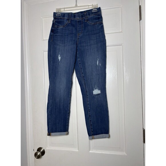 Judy Blue Denim - Judy Blue Boyfriend Fit Hi Elastic Waist Pull-on Cuffed Ankle Jeans SIZE 5NWOT